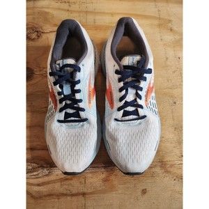 WOMENS BROOKS ADRENALINE GTS 21 WHITE BLUE MESH RUNNING SNEAKERS SHOES 7.5 B